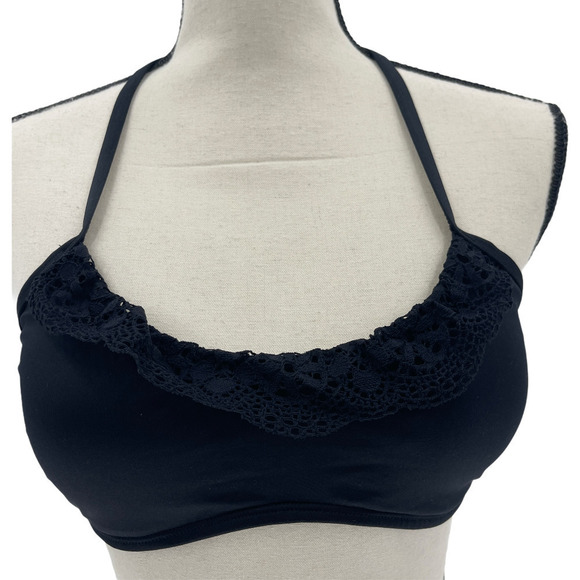 NWT Laundry Lace Trim Halter Bikini Top - Picture 2 of 5